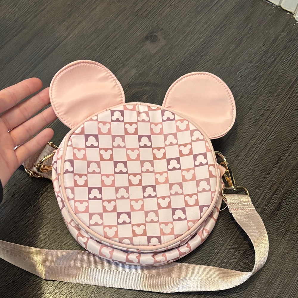Pink Mouse Ear Crossbody Bag